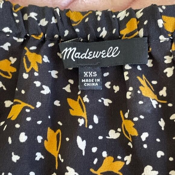 Madewell Silk Off-the-Shoulder Top in Falling Leaves Womens Size XXS - Picture 8 of 8